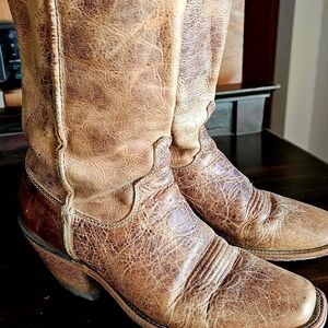 Justin Distressed Leather Heeled Cowboy Boot